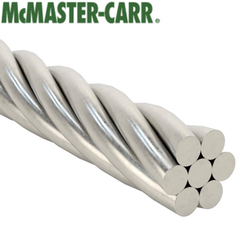 MCMASTER 钢丝绳 3461T9-50FT