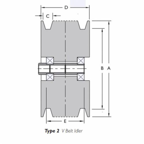 Fenner Drives V2B6280 V带惰轮